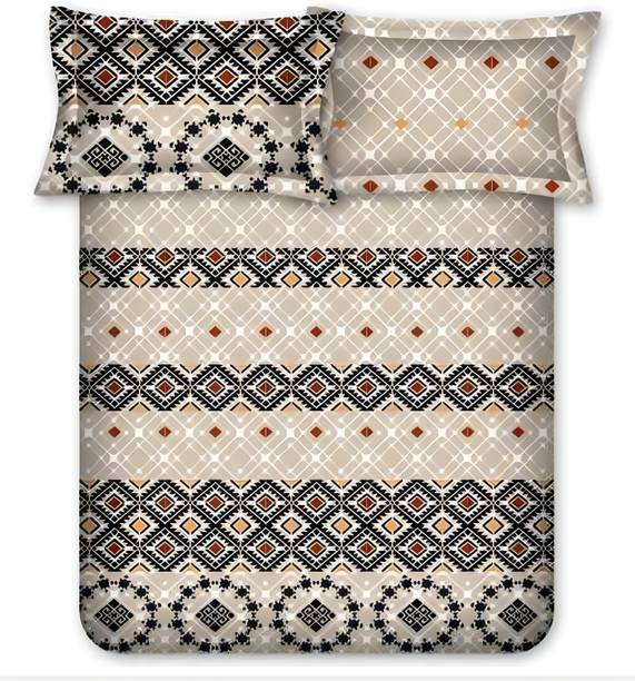 Bombay Dyeing 200 TC Cotton King Floral Flat Bedsheet
