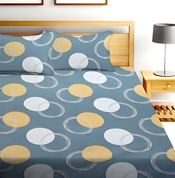 RARE BIRD 300 TC Polycotton Double Printed Fitted (Elastic) Bedsheet