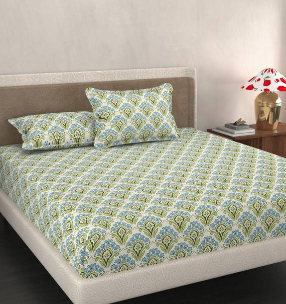 EVERLUSH Cotton King Fitted (Elastic) 300 TC Checkered ...