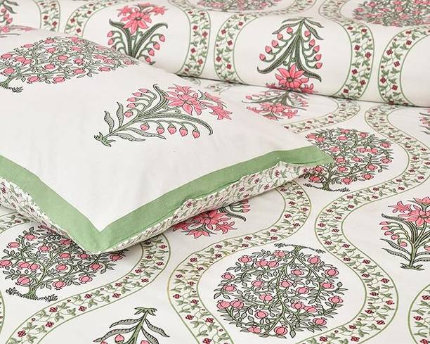 urban jaipur Cotton King Flat 300 TC Geometric Bedsheet