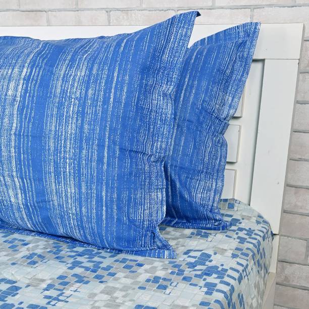 Divine Casa Cotton Double Flat 144 TC Motifs 1 Bedsheet with 2 Pillow Covers