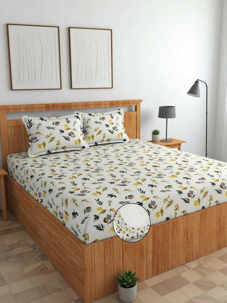 STEDO Cotton Double, King Fitted (Elastic) 250 TC Flora...