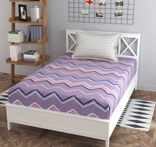 Mafatlal 180 TC Microfiber Single Abstract Flat Bedsheet