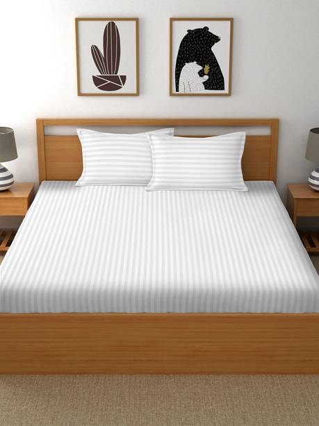 CREATURE Cotton Double Flat 500 TC Printed Bedsheet