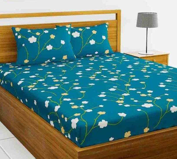 Amrange 210 TC Cotton King 3D Printed Flat Bedsheet