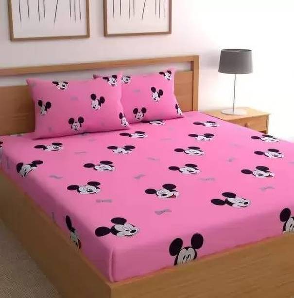 ANIKET 180 TC Polycotton Double Printed Flat Bedsheet