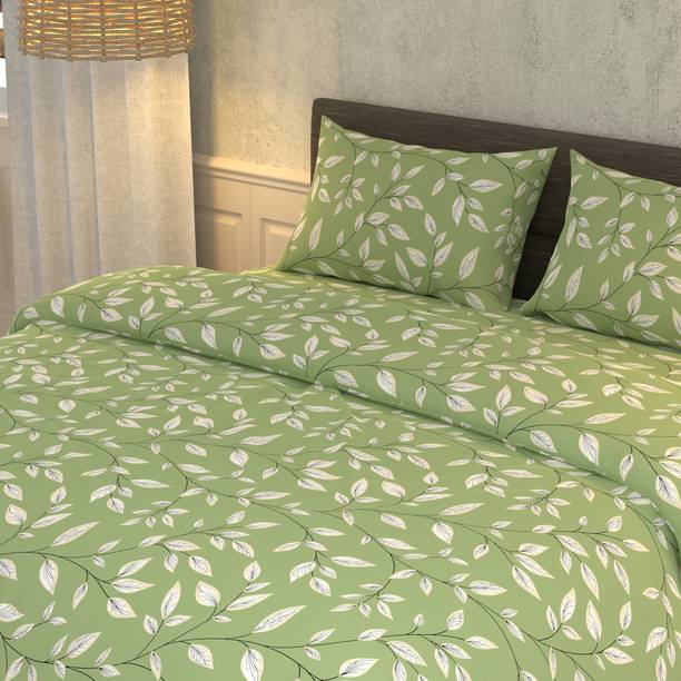 LA VERNE Cotton Super King Flat 180 TC Floral Bedsheet