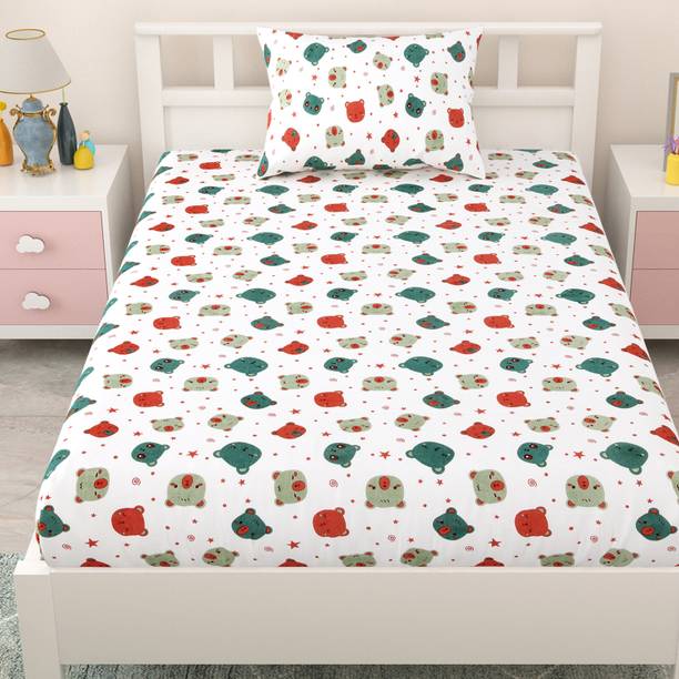 Mafatlal 144 TC Cotton Single Printed Flat Bedsheet