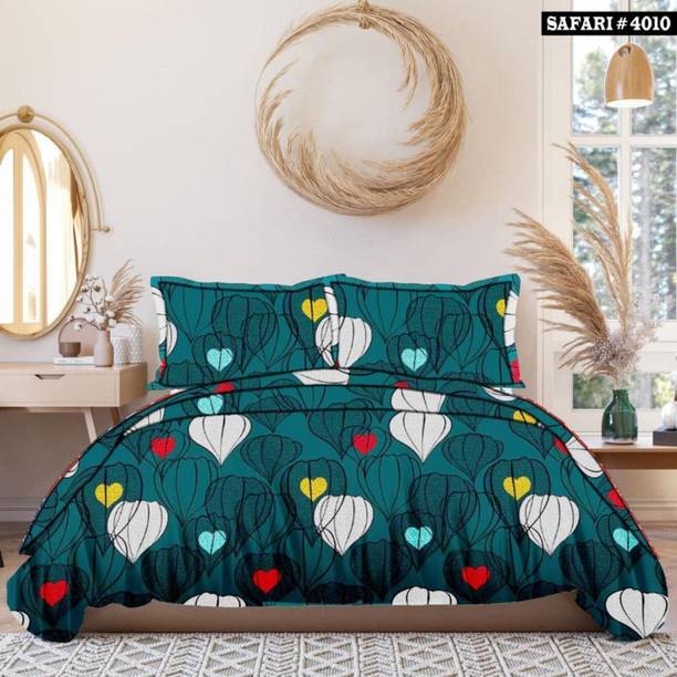 CREATURE Cotton Double Flat 260 TC Printed Bedsheet