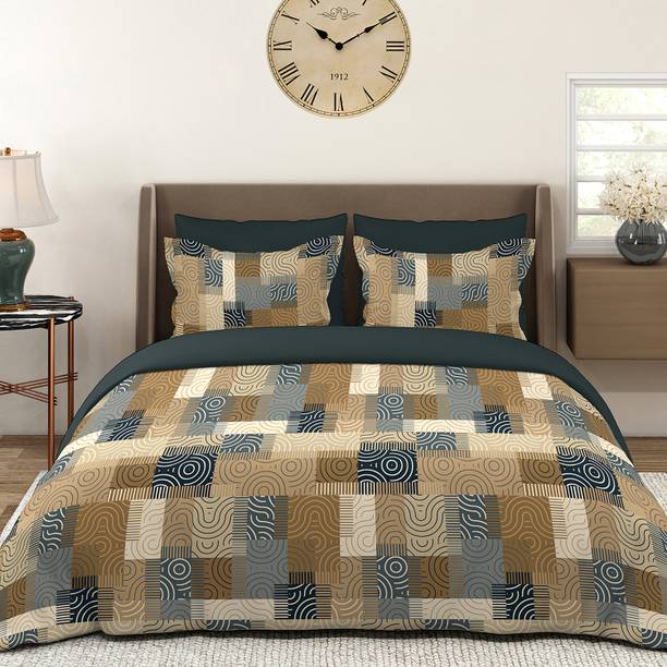 Layers 120 TC Cotton Double Printed Flat Bedsheet