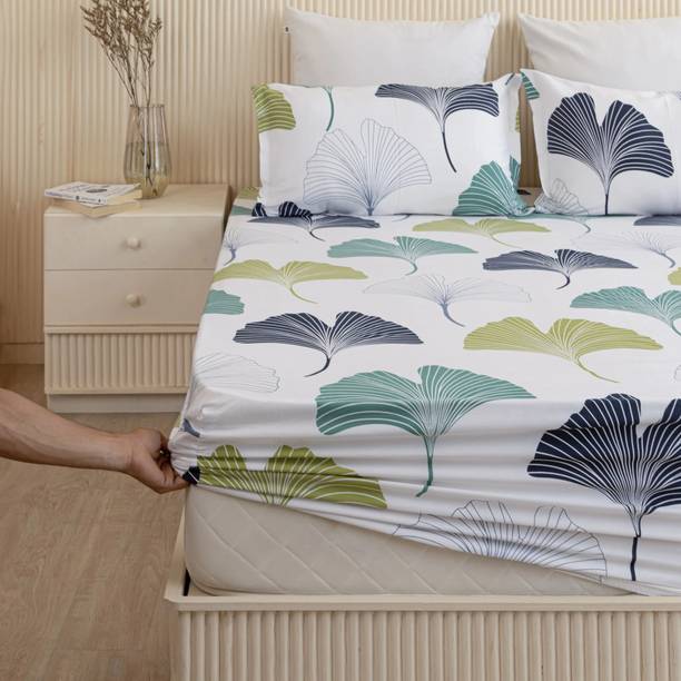 HOMEMONDE Cotton King Fitted (Elastic) 210 TC Printed B...
