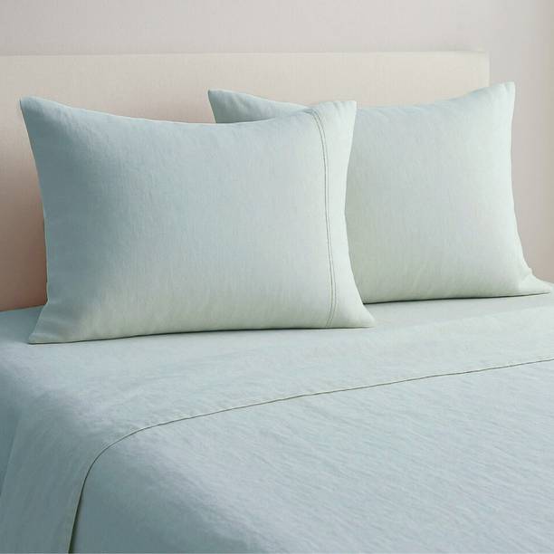 haus & kinder 300 TC Cotton King Solid Flat Bedsheet