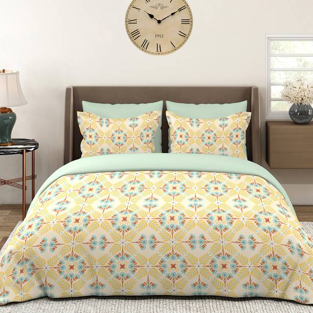 Layers 120 TC Cotton Double Printed Flat Bedsheet