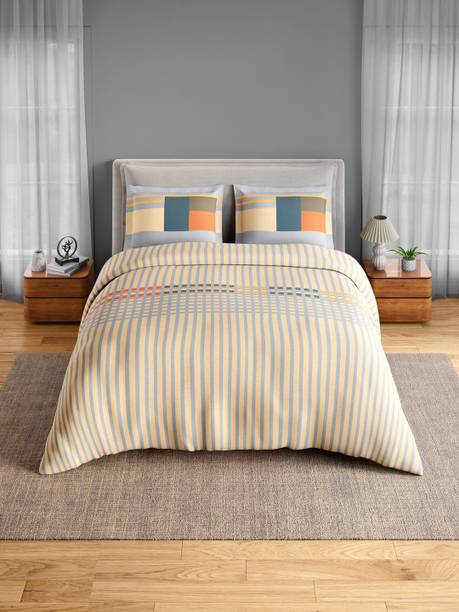 SPACES Cotton King Flat 152 TC Geometric 1 Bedsheet