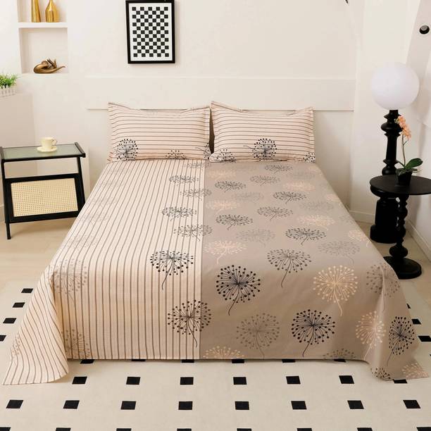 Story@home Cotton Double Flat 186 TC Printed Bedsheet