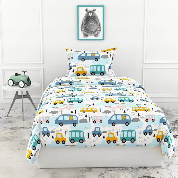 LORETO 144 TC Cotton Single Cartoon Flat Bedsheet