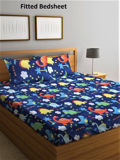 Home Sizzler Microfiber Double Fitted (Elastic) 144 TC ...