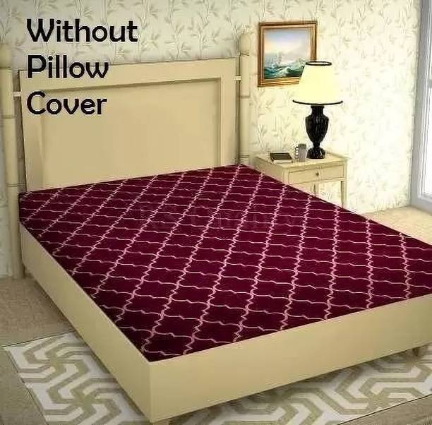Decorum Polycotton Single Flat 160 TC Printed 1 Bedsheet with 2 Pillow Covers