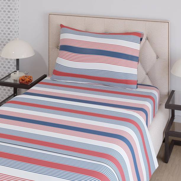 Layers 225 TC Cotton Blend Single Printed Flat Bedsheet
