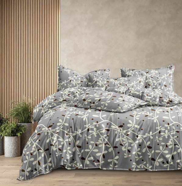 CHHILAKIYA Cotton Super King Flat 310 TC Printed Bedshe...