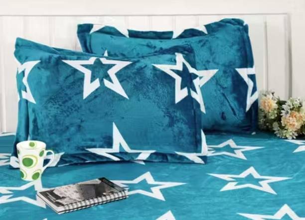 Home Garage Woolen King Fitted (Elastic) 320 TC Floral Bedsheet