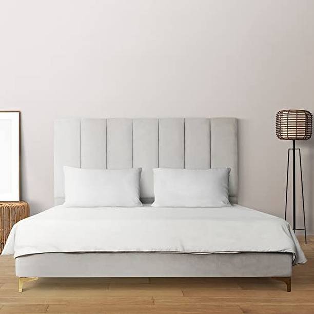 Livpure Smart 300 TC Cotton Single Solid Fitted (Elastic) Bedsheet