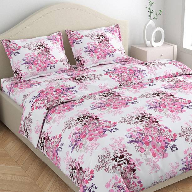 haus & kinder Cotton Double Flat 186 TC Floral Bedsheet
