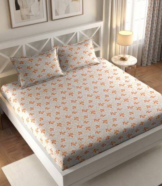 IWS Cotton Double Flat 144 TC Printed 1 Bedsheet