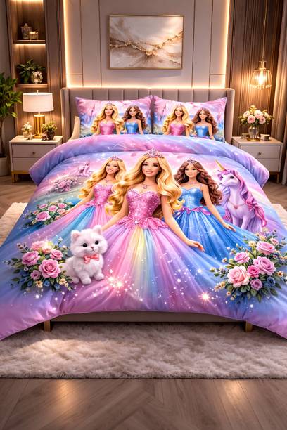 DECORWELL Polycotton King Flat 220 TC Printed 1 Bedsheet