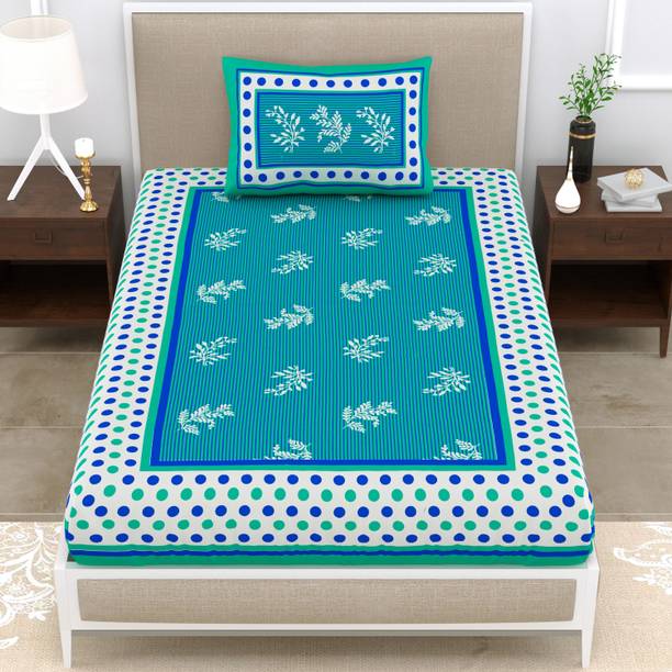 Mandakini Cotton Single Flat 140 TC Jaipuri Prints Beds...