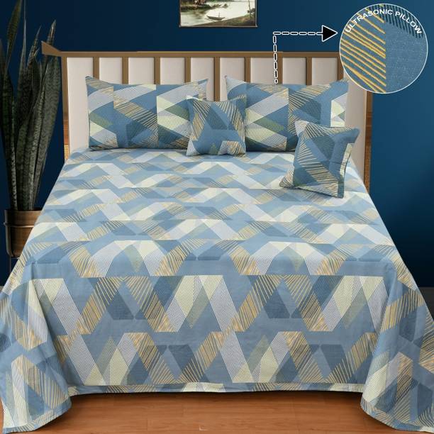 FABMARTS Cotton King Flat 210 TC Printed Bedsheet
