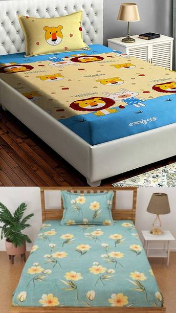 CREATURE Cotton Single Flat 220 TC Printed Bedsheet