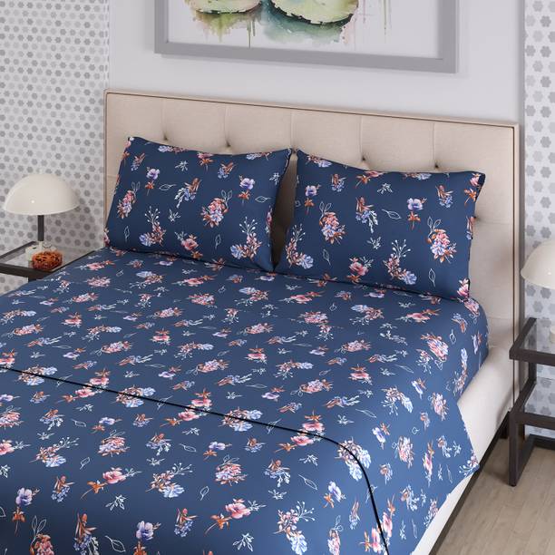 Layers 144 TC Cotton Double Printed Flat Bedsheet