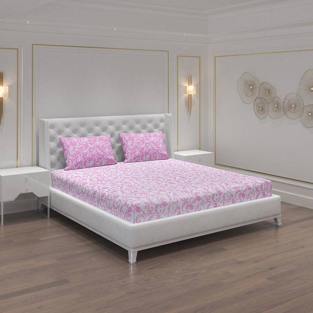 Moca by Monte Carlo 104 TC कॉटन प्रिंटेड बेडशीट
