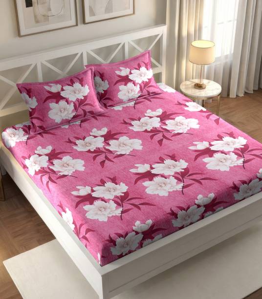 IWS Cotton Double Flat 144 TC Floral 1 Bedsheet