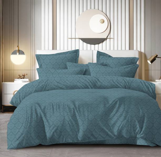 CHHILAKIYA Cotton King Flat 300 TC Printed Bedsheet