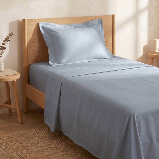 Huesland Cotton Single Flat 300 TC Solid 1 Bedsheet