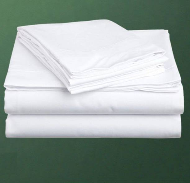 ANSTRADERS Cotton Single Flat 210 TC Solid 1 AC Bedsheet