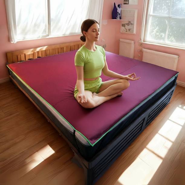 Yawnings Polyester King Fitted (Elastic) 120 TC Solid Bedsheet