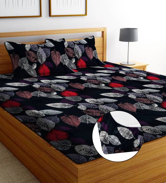 BLUEDOT 242 TC Microfiber Double Printed Fitted (Elastic) Bedsheet