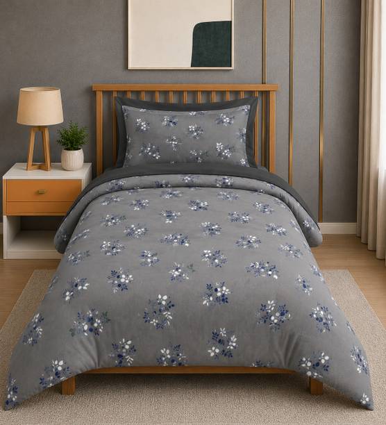 LUMORA NEST Cotton Single Flat 144 TC Printed 1 Bedsheet