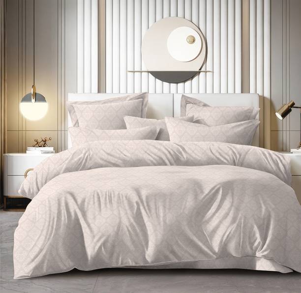 MANIQATEX Cotton King Flat 300 TC Geometric Bedsheet