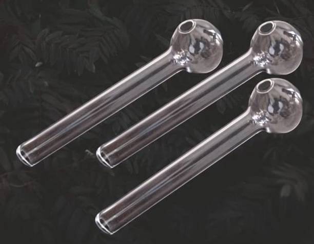 MFTONLINE 4 inch clear glass oil pipe for smoking Beer Bong Funnel