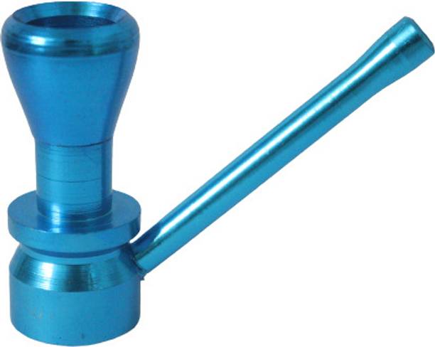 TANISHKA EXPORT 3 Inch Mini Hookah Design Blue Smoking Metal Hookah Beer Bong Funnel