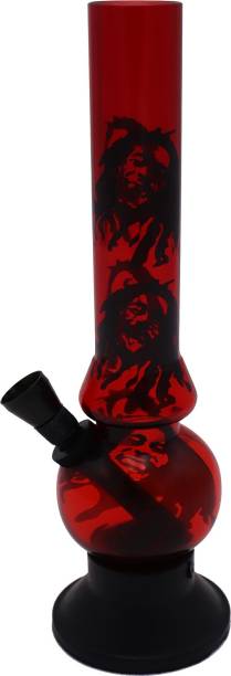 VYXOO 8 Inch Bob Marley Transparent Red Acrylic Beer Bong Funnel