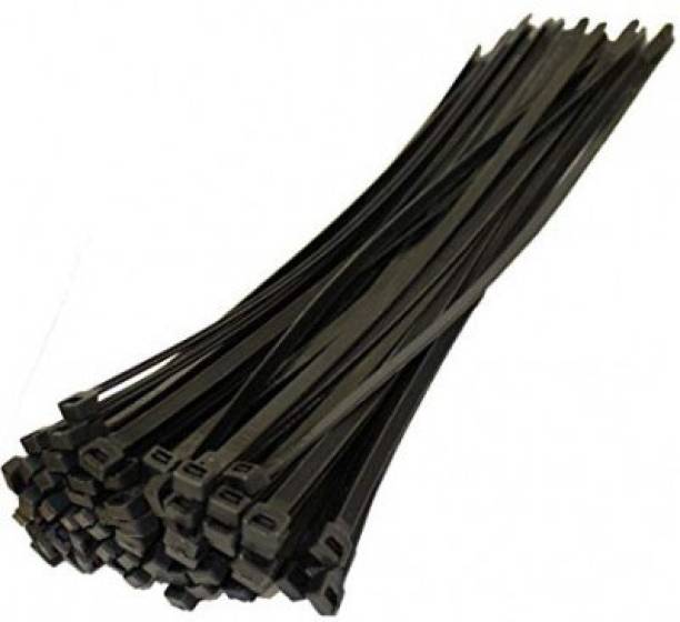 STAR SUNLITE Long Nylon Self Locking Black Cable Ties 4 Inch (100 Pieces,100 mm x 2.5 mm) Belt Tie Rack
