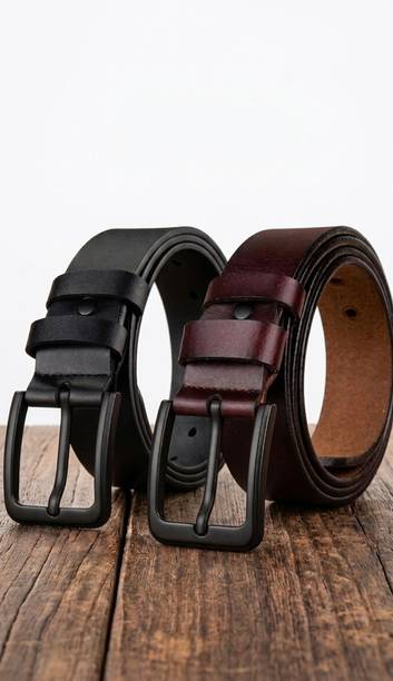 Men Formal, Casual, Evening, Party Black, Brown Artificial Leather Belt