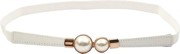 PALAY Women Party White Synthetic Belt