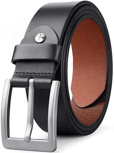 Men Evening, Party, Formal, Casual Black, Brown Genuine Leather Belt