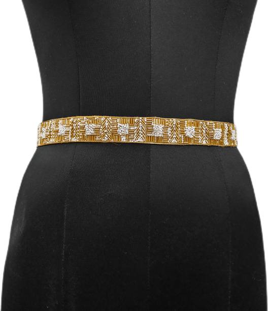 purala Women Casual Gold Fabric Belt